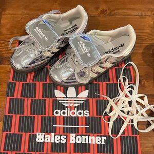 Adidas x Wales Bonner Silver Metallic Sambas women’s size 5